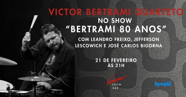Victor Bertrami no show Bertrami 80 Anos (foto do evento)