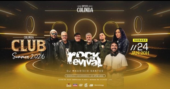 COLINDA CLUB (24/01) com Rock Revival + Dj Maurício Santos (foto do evento)