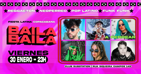 Fiesta Latina Baila Baila |Baile de Reggaeton | Copacabana | 30 Enero | 23h (foto do evento)