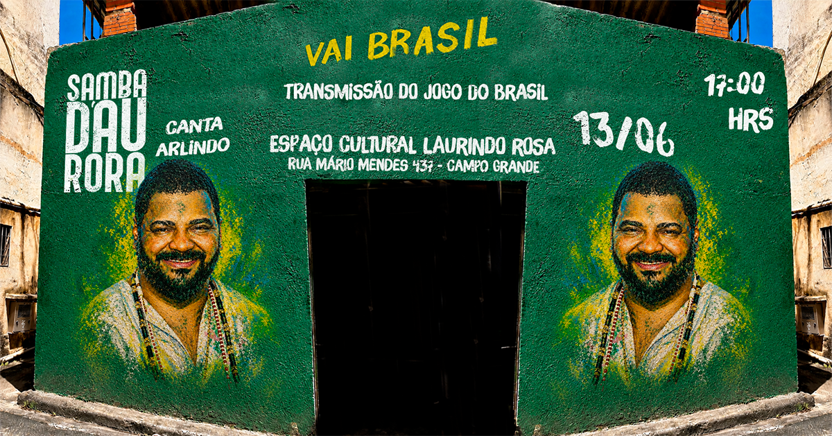 Samba D'Aurora canta Arlindo Cruz - Transmissão do jogo do Brasil (foto do evento)