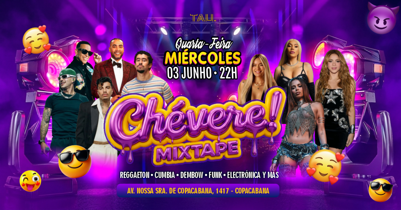 Fiesta Latina ¡CHÉVERE! | Quarta-feira 3 junho | Copacabana | TAU (foto do evento)
