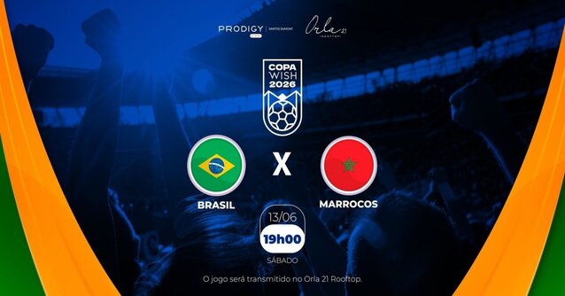 Arena Orla 21 Rooftop  - Brasil x  Marrocos (foto do evento)