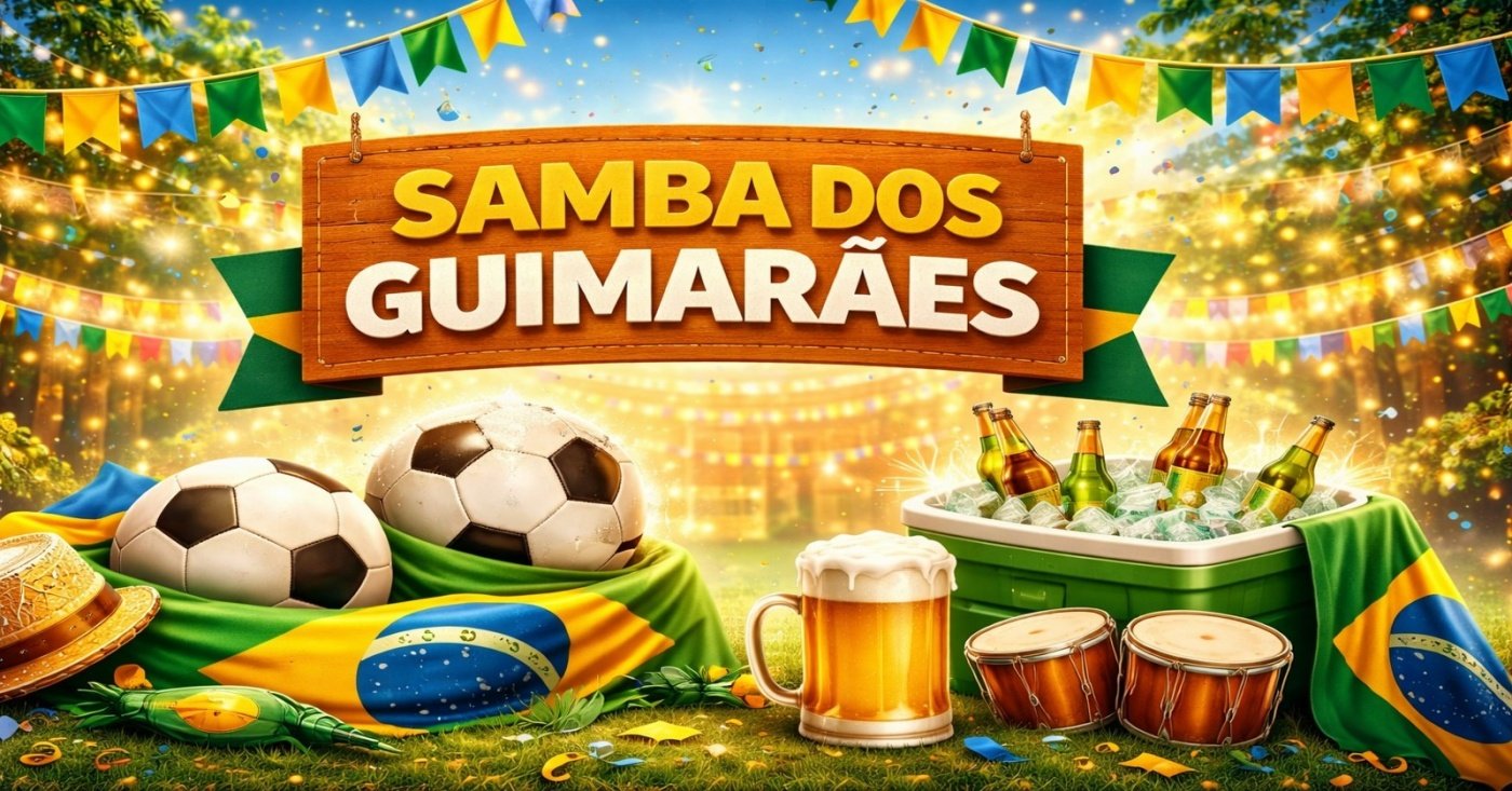 SAMBA DOS GUIMARÃES com Confraria Carioca e jogo do Brasil no telão (foto do evento)