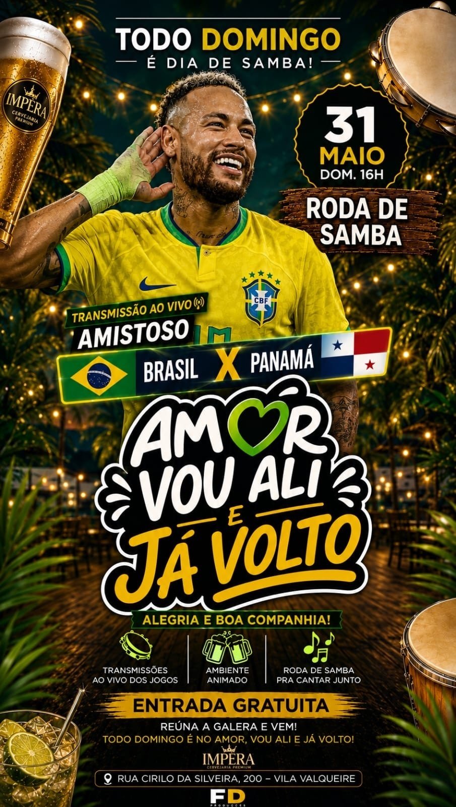 Roda de Samba Amor, Vou ali e já Volto . (foto do evento)