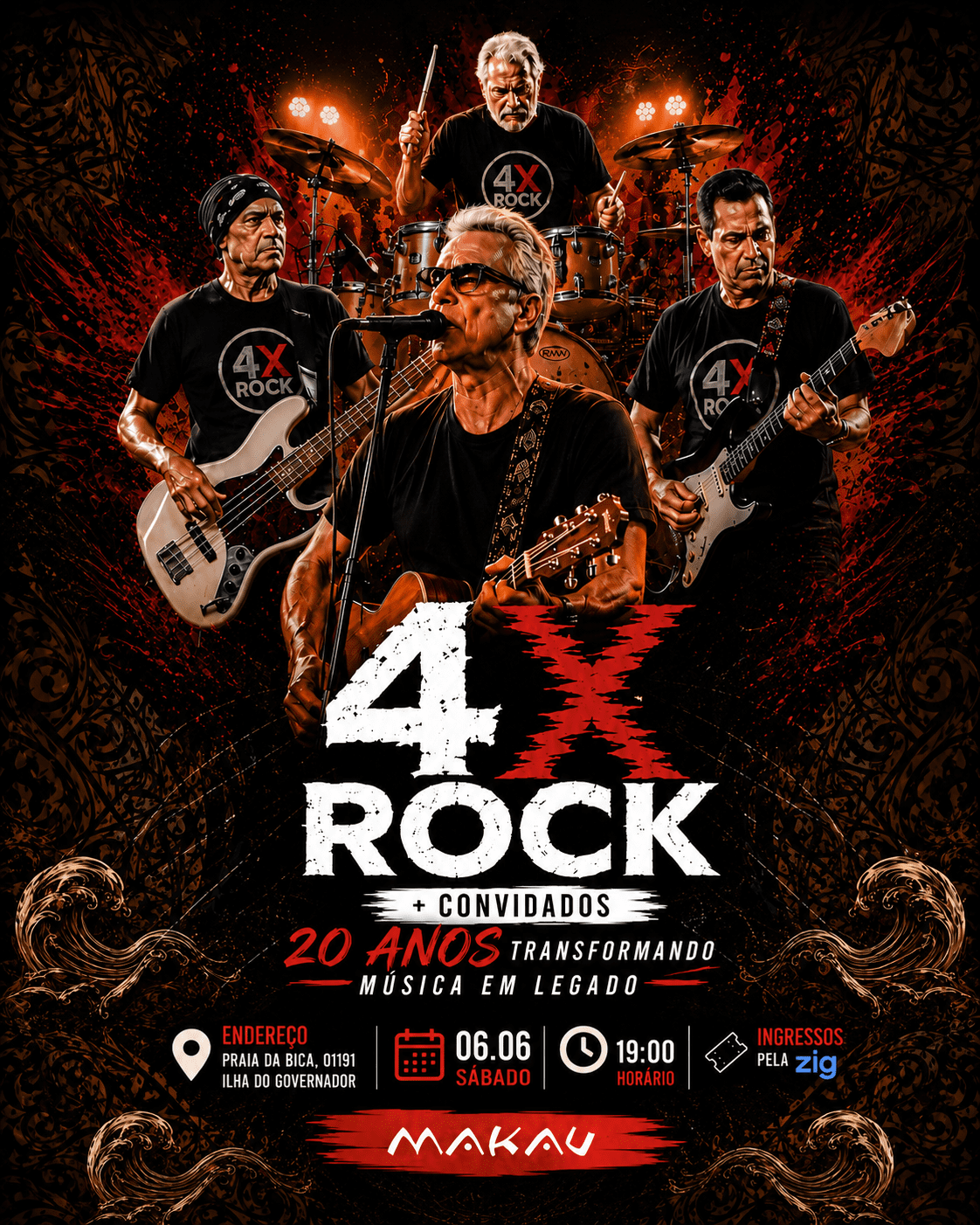 20 anos da banda 4x rock (foto do evento)