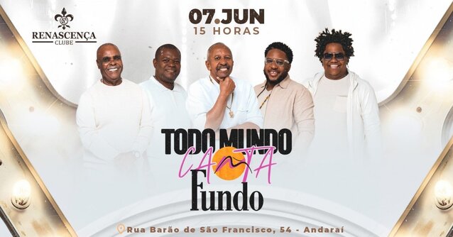 Todo mundo canta fundo no renascença clube (foto do evento)