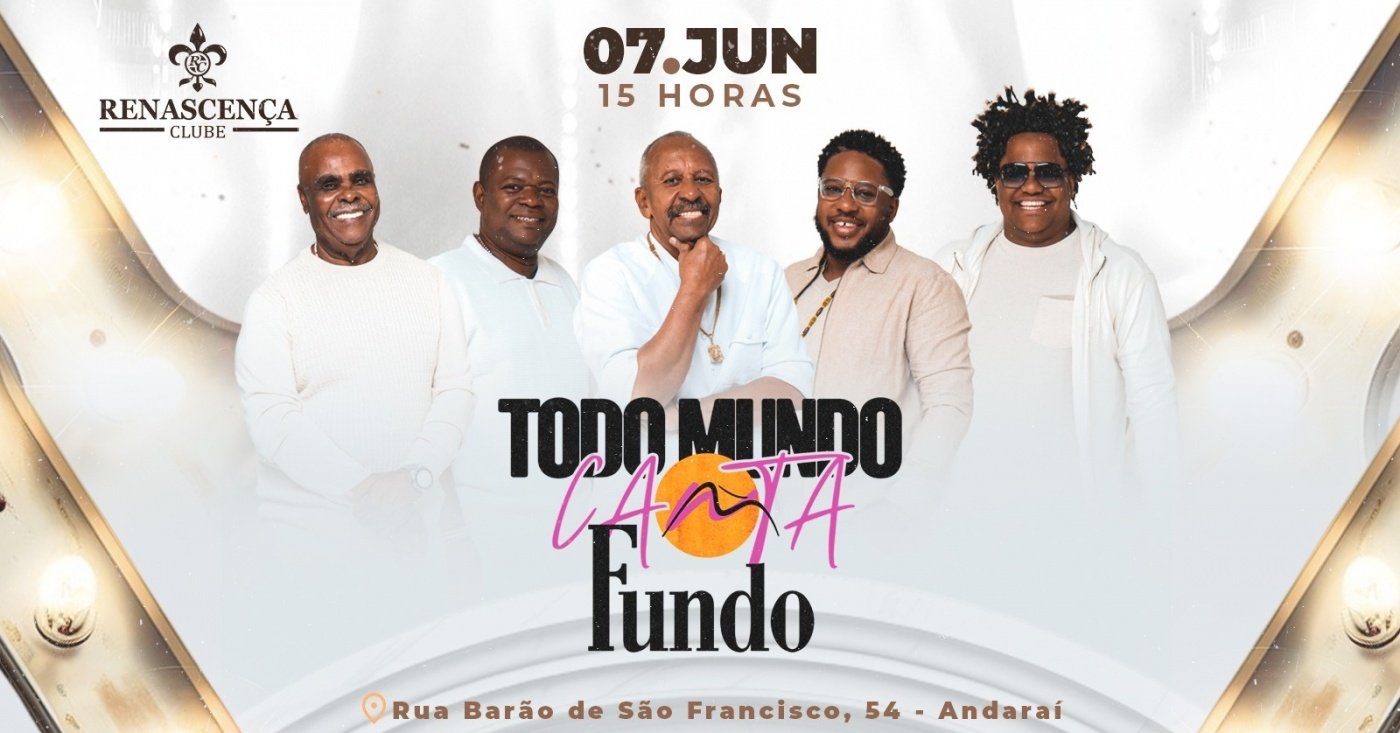 Todo mundo canta fundo no renascença clube (foto do evento)