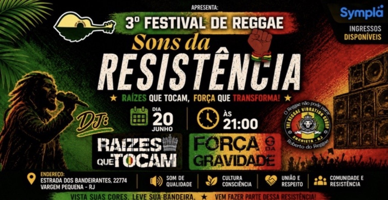 3° festival de reggae - raizes que tocam & força da gravidade- nectar som (foto do evento)