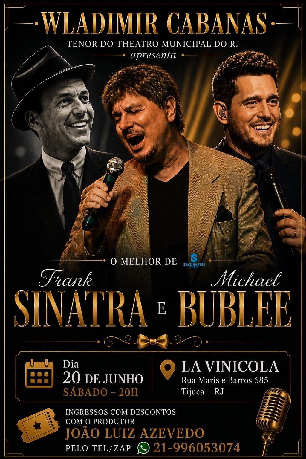 Wladimir Cabanas Apresenta: O Melhor de Frank Sinatra e Michael Bublé no La Vinicola Tijuca (foto do evento)
