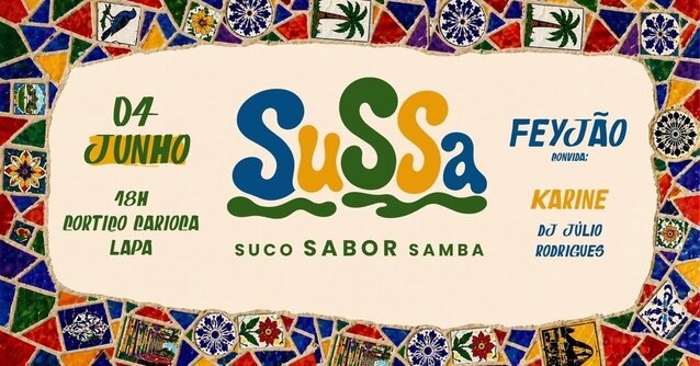 Feyjão - SuSSa - Suco Sabor Samba com Feyjão, Karine e Dj Julio Rodrigues (foto do evento)