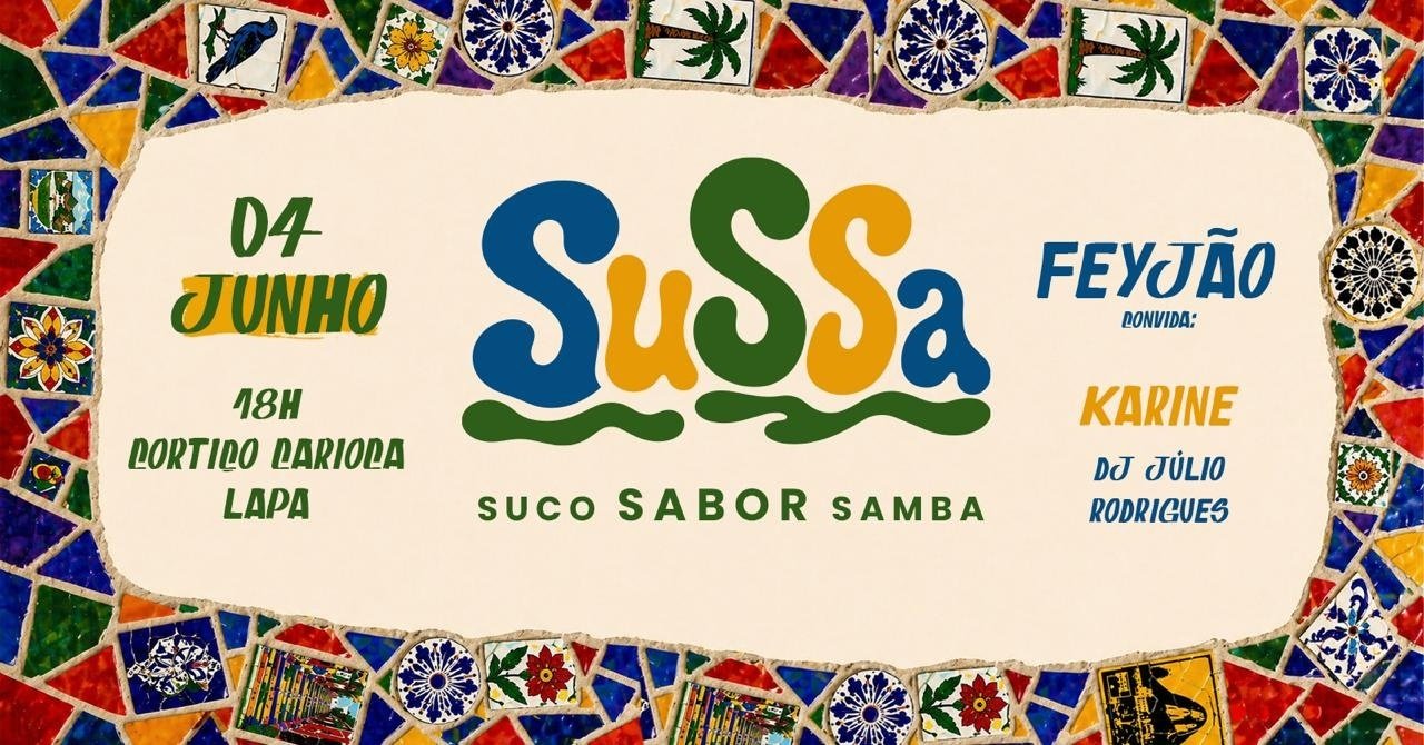 Feyjão - SuSSa - Suco Sabor Samba com Feyjão, Karine e Dj Julio Rodrigues (foto do evento)
