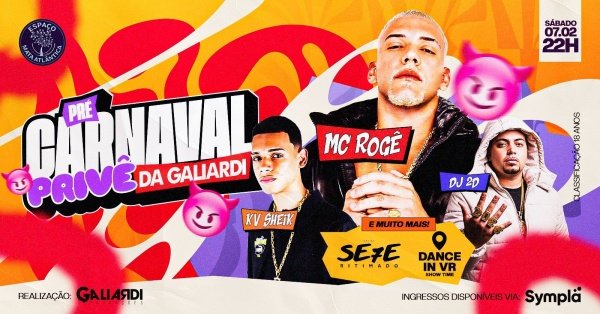Pré carnaval privê da Galiardi com Mc Rogê (foto do evento)