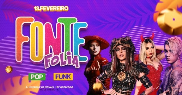 Fonte Folia 2026 - Pop e Funk em Clima de Carnaval! (foto do evento)