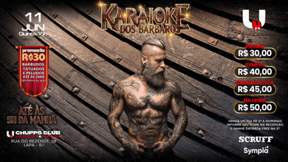 K@r@oke dos barbudos (foto do evento)
