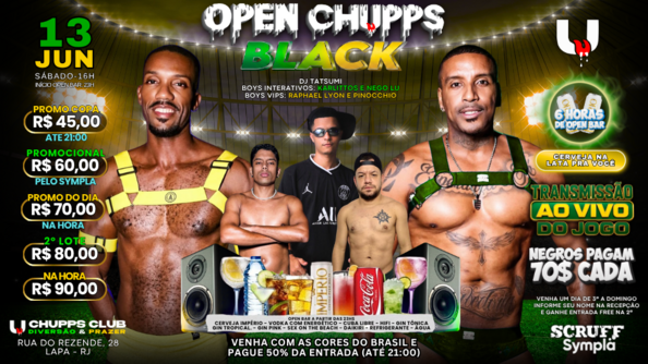 Open chupps  black especial copa do mundo (foto do evento)