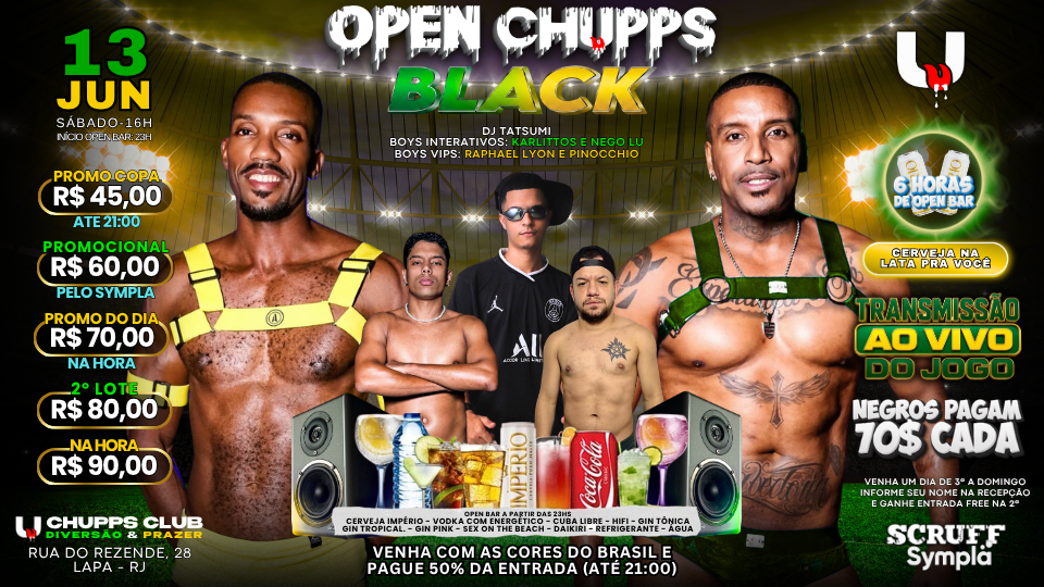 Open chupps  black especial copa do mundo (foto do evento)