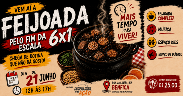 Feijoada pelo Fim da Escala 6x1 (foto do evento)