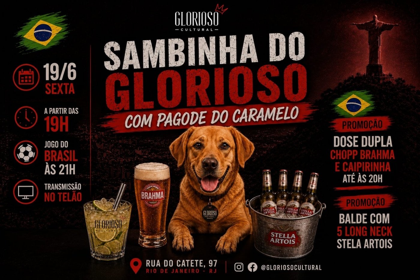 Sambinha do glorioso com pagode do Caramelo (foto do evento)