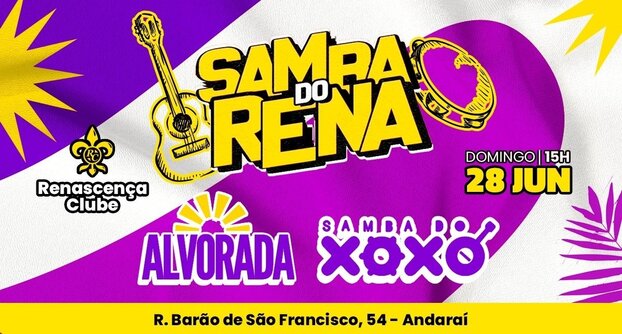 Samba do rena i samba do xoxó + alvorada domingo 28 junho 15h -telão jogos da copa (foto do evento)
