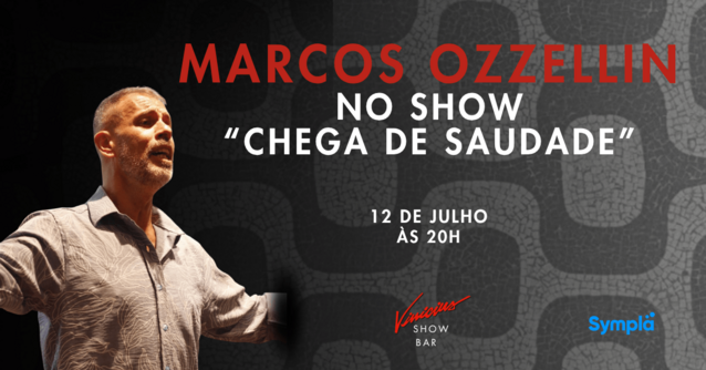 Marcos Ozzellin no show “Chega de Saudade” (foto do evento)