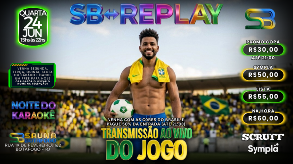 Sb - quarta replay - brasil x escocia c/ karaoke gratis (foto do evento)