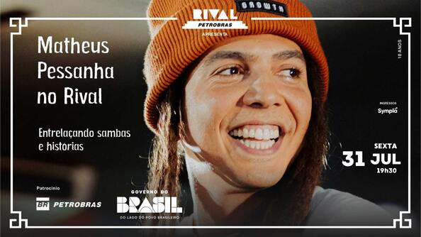 Matheus pessanha no rival – entrelaçando sambas e histórias (foto do evento)