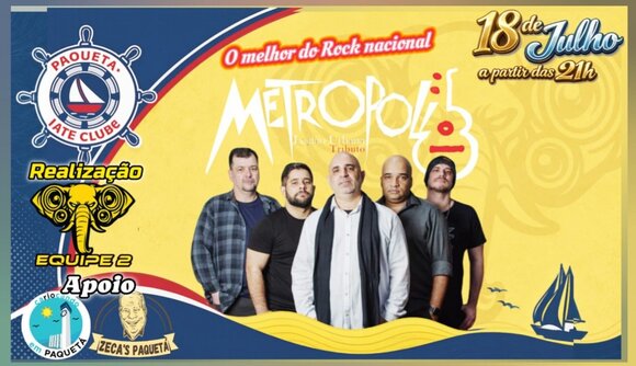 O melhor do rock nacional com a banda metropolis (foto do evento)