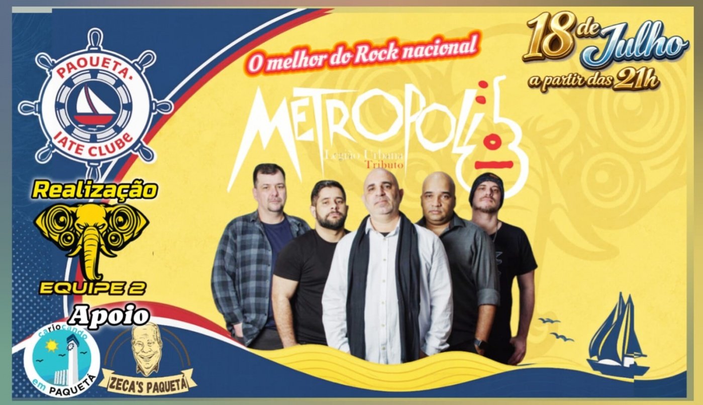 O melhor do rock nacional com a banda metropolis (foto do evento)