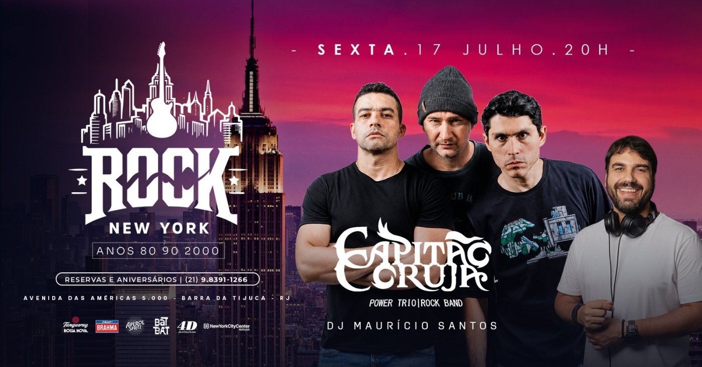 Rock new york | banda capitão coruja | dj maurício santos| boteco colinda barra shopping (foto do evento)