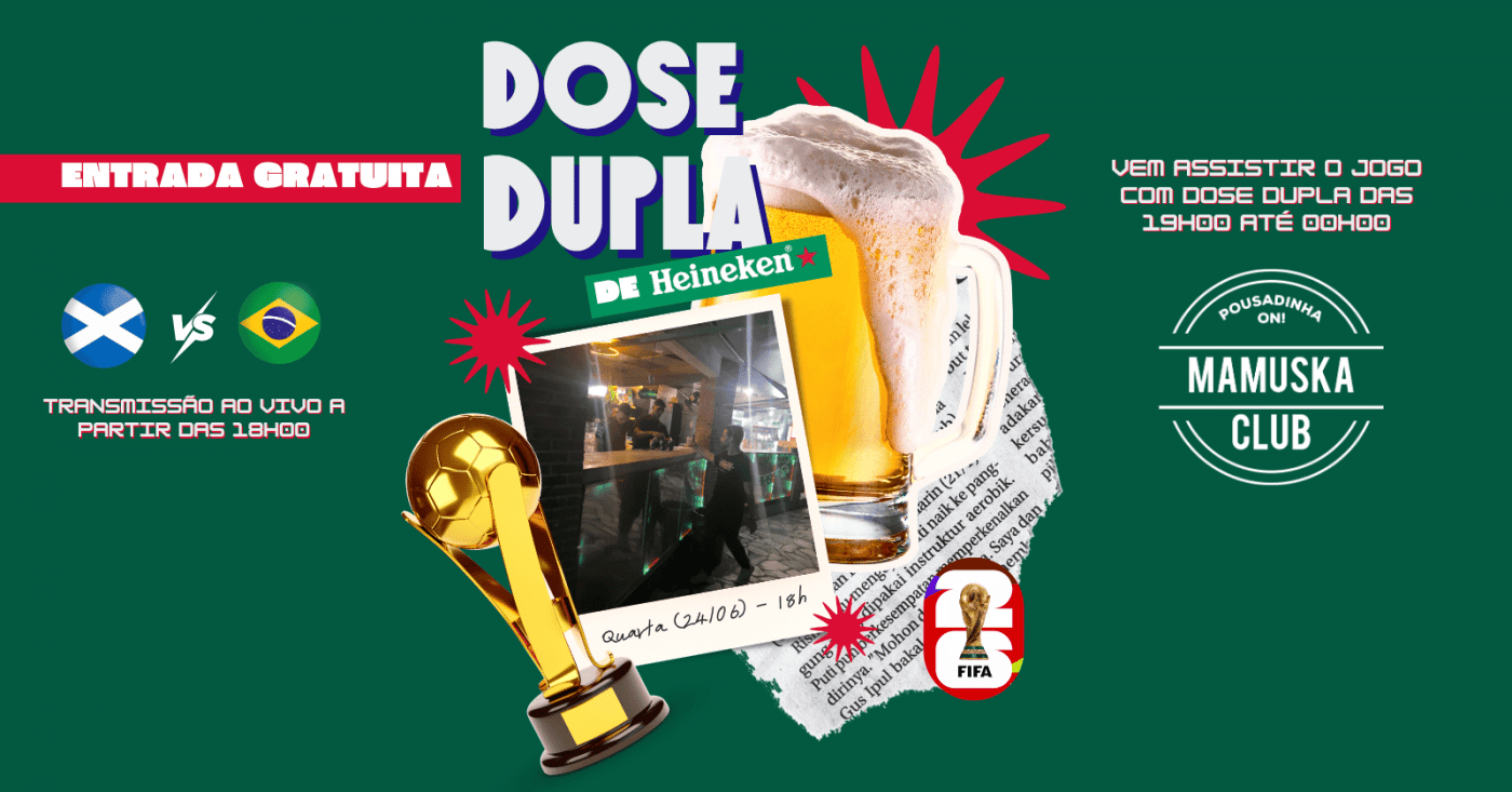 Jogo do brasil com dose dupla + entrada gratuita (foto do evento)