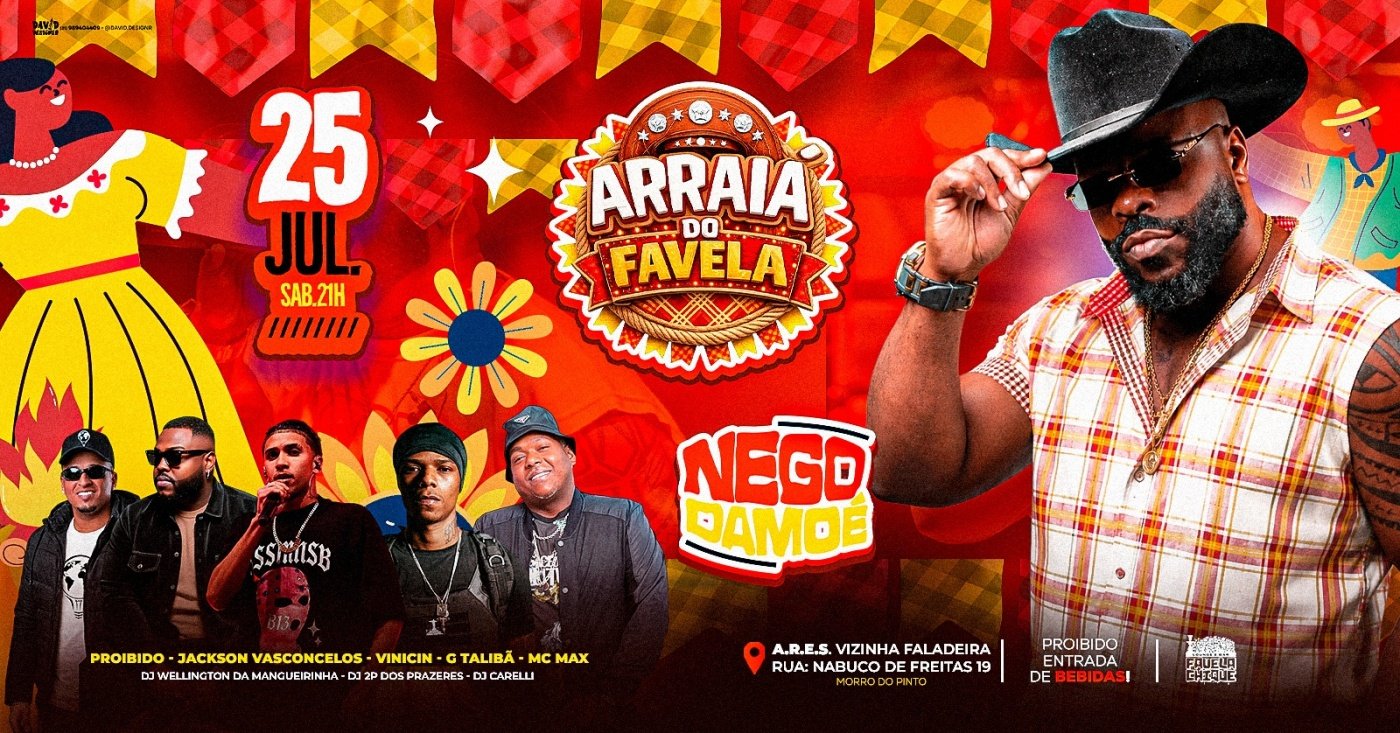 Arraiá do favela apresenta nego da moé e atrações (foto do evento)