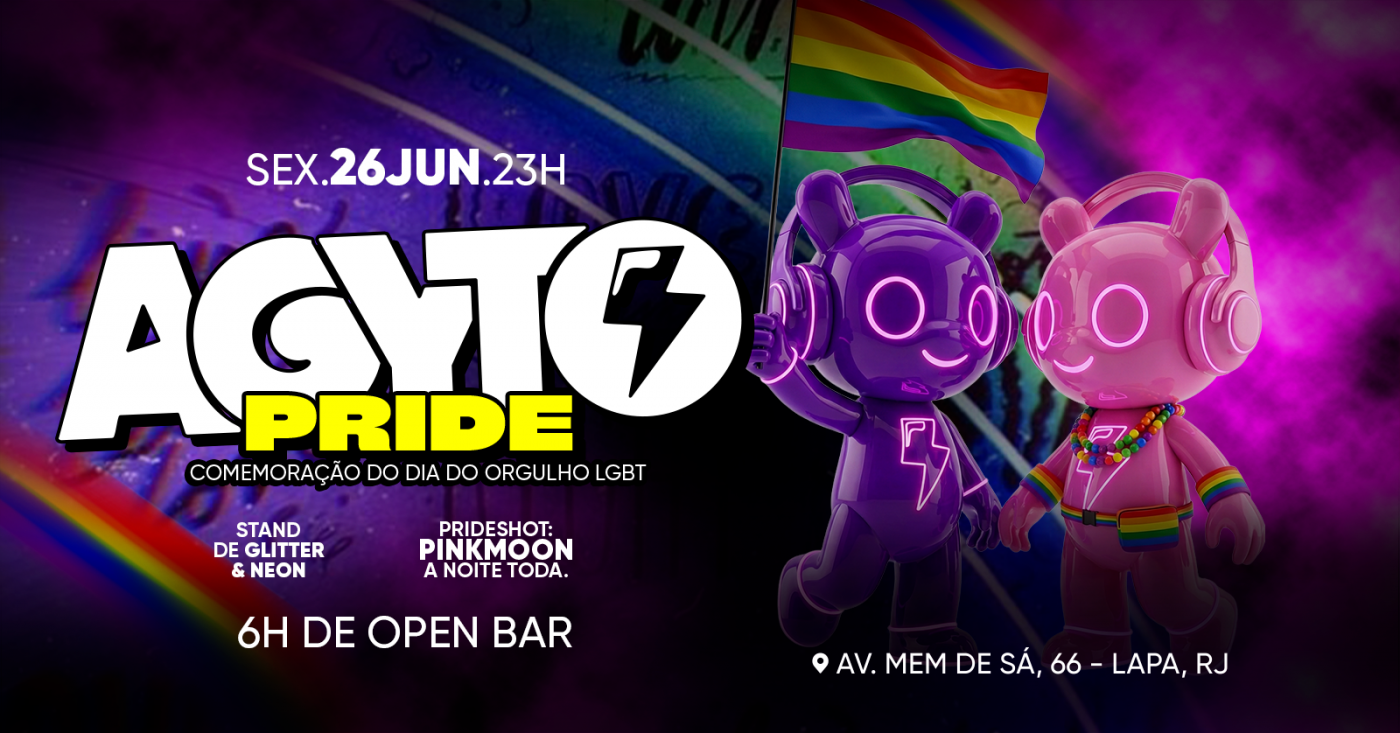 Agyto Pride | Especial Orgulho LGBT+ | OPEN BAR + Pink Moon a noite toda & Stand de Glitter (foto do evento)