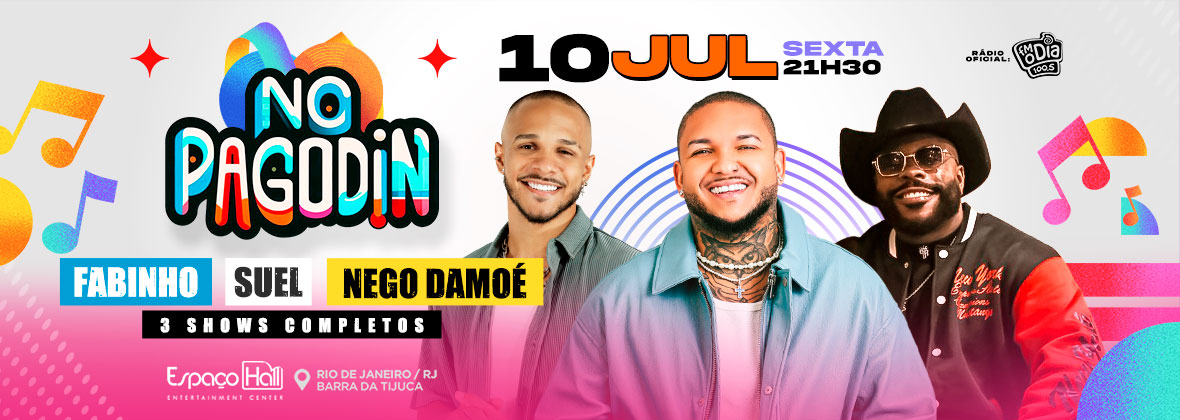 Suel, Fabinho e Nego Damoé (foto do evento)