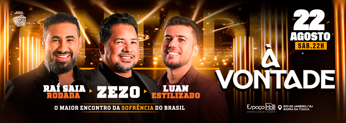 Zezo, Luan Estilizado e Raí Saia Rodada (foto do evento)