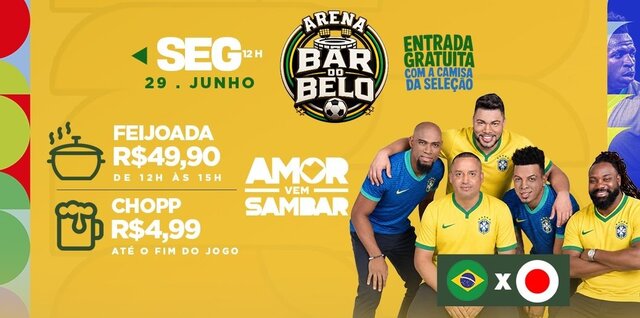 Arena bar do belo: brasil x japão (foto do evento)