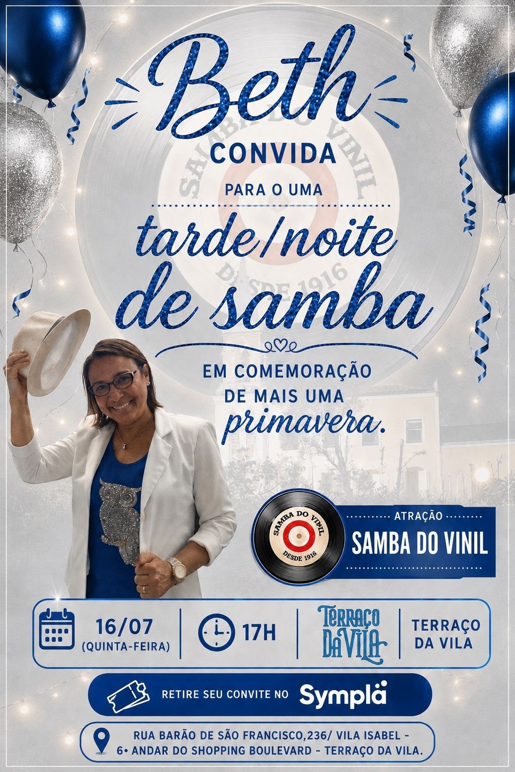 Beth Convida pro samba do Vinil (foto do evento)