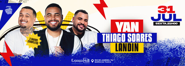 Yan, Thiago Soares e Landim (foto do evento)