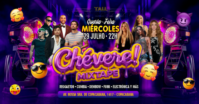 Fiesta Latina ¡CHÉVERE! | Quarta-feira 29 julho | Copacabana | TAU (foto do evento)