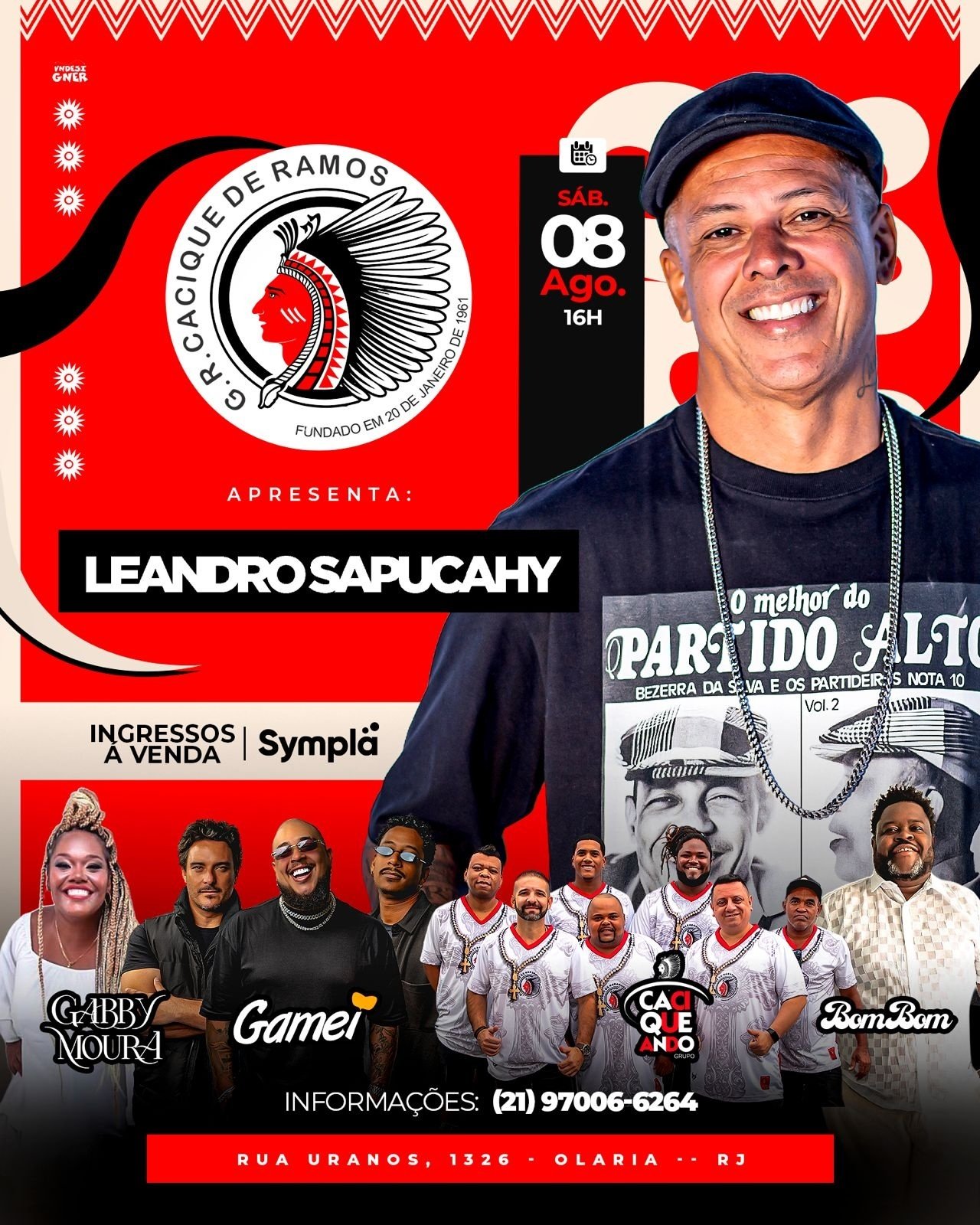 Leandro Sapucahy no Cacique de Ramos (foto do evento)
