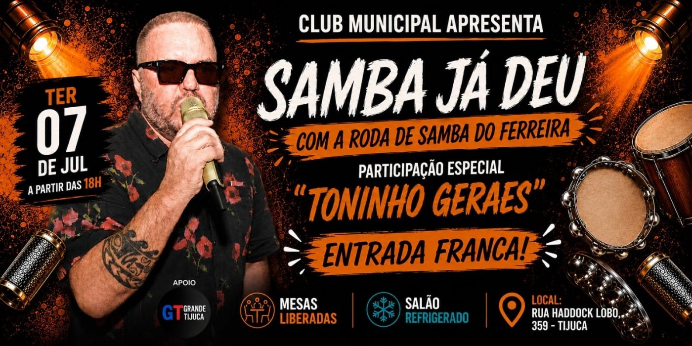 Roda de samba já deu (foto do evento)