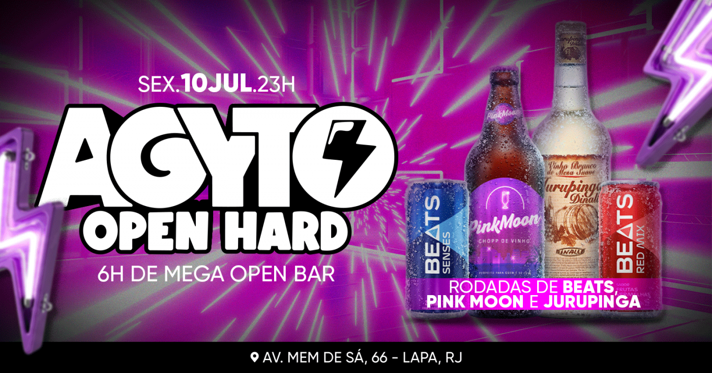Agyto Open Hard | Rodadas de Beats, Pink Moon e Jurupinga | 1h de cada bebida especial (foto do evento)