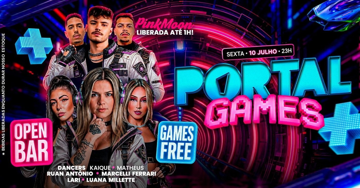 10/07 - portal games / mega open bar + pinkmoon free a noite toda (foto do evento)