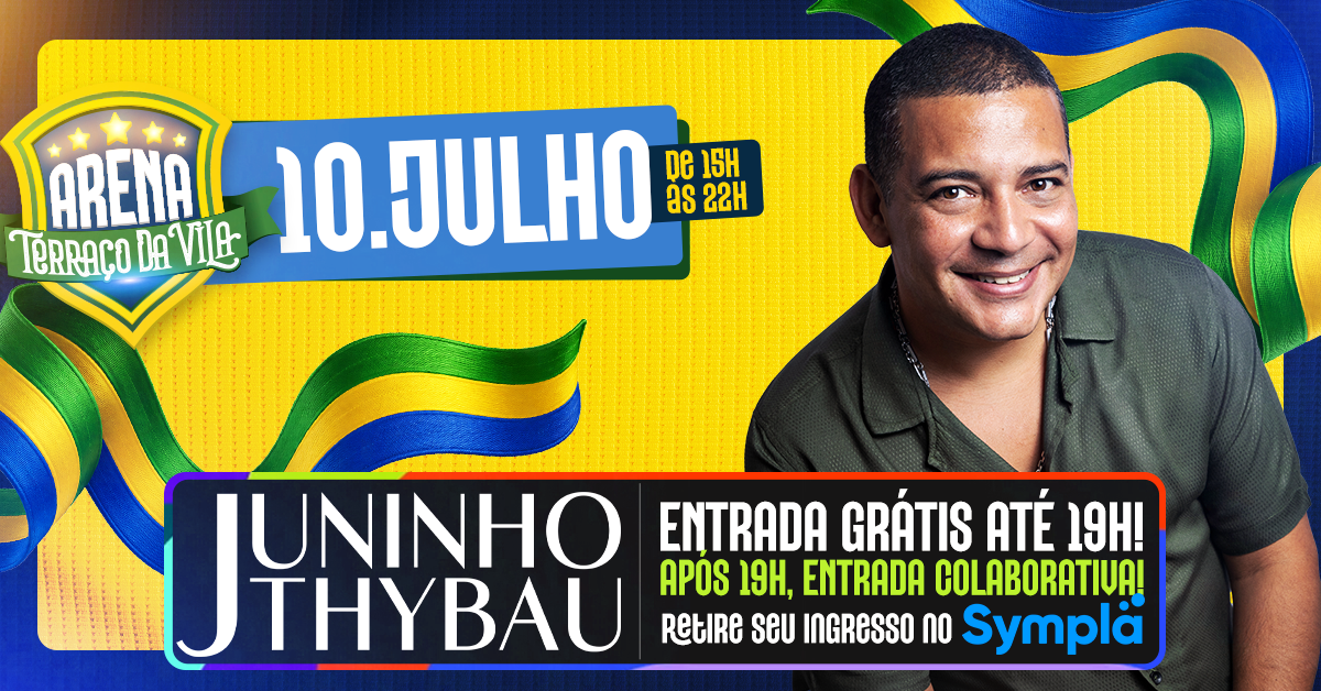 Juninho thybau no terraço da vila (foto do evento)