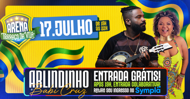Arlindinho e babi cruz no terraço da vila (foto do evento)