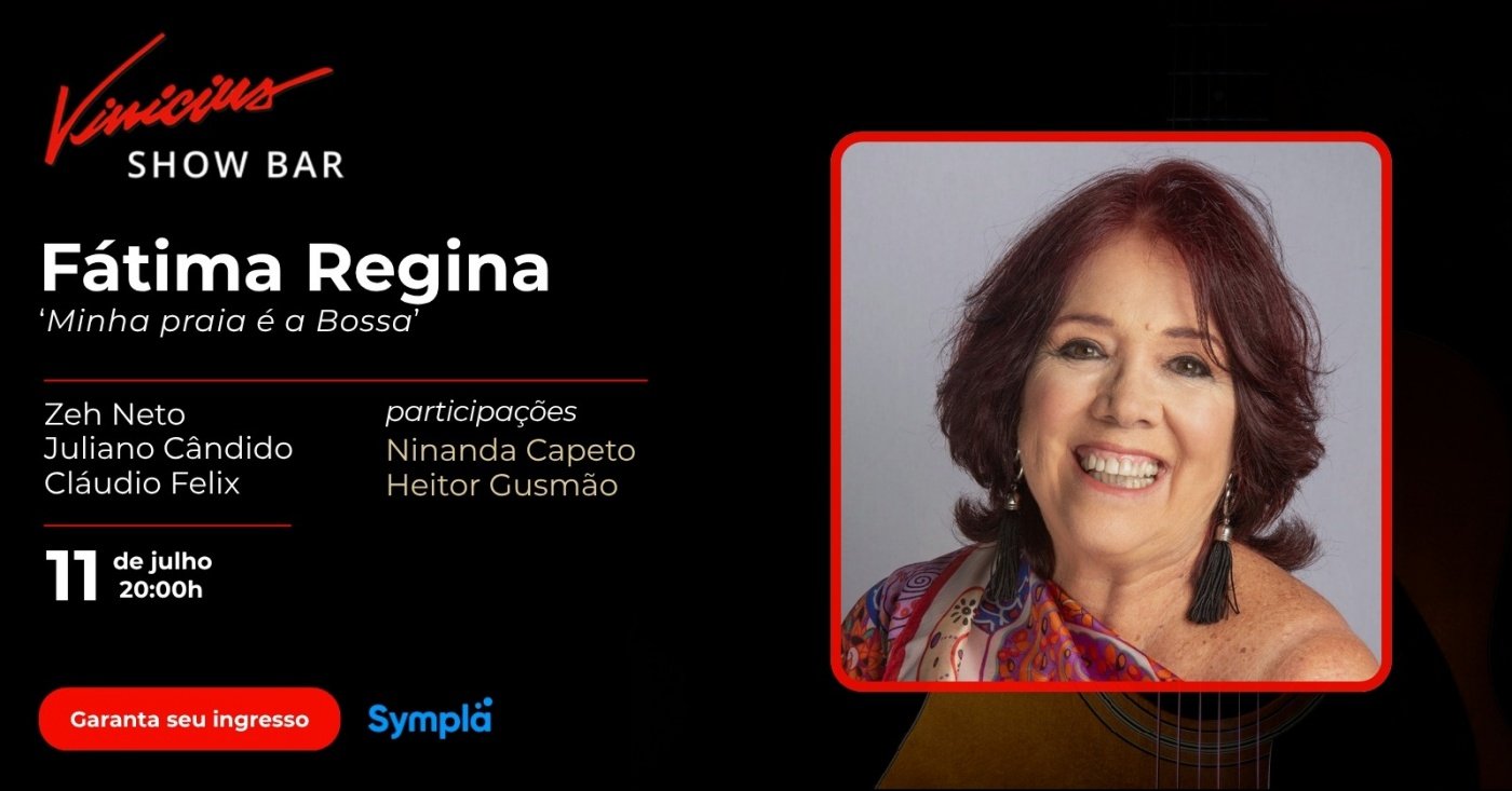 Fátima Regina no show “Minha Praia É A Bossa” (foto do evento)