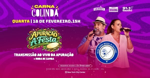 carna colinda - festa da apuração (18/02) com vila isabel (foto do evento)