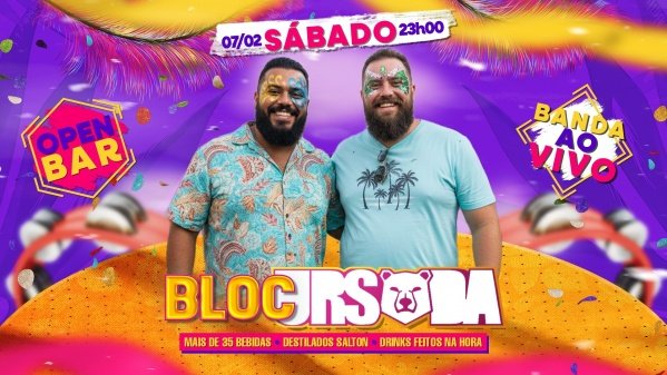 blocursada 07/02 (sábado) mega open bar (lapa) (foto do evento)