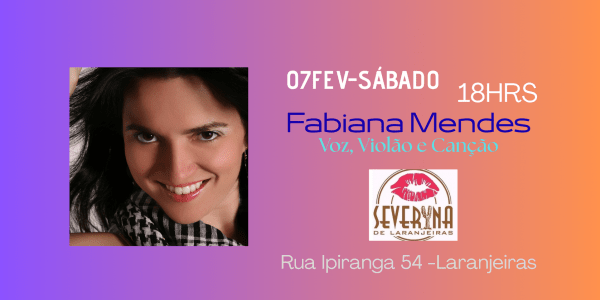 fabiana mendes - voz, violão e canção (foto do evento)
