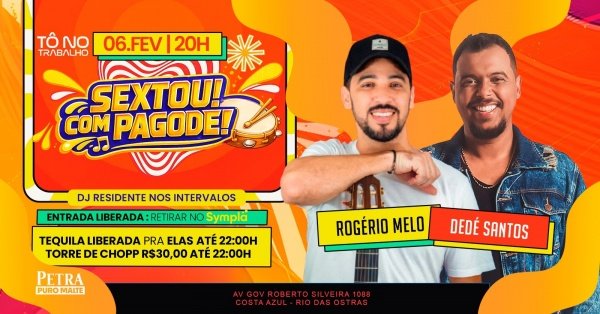 sextou com pagode | 06fev (sex) | tô no trabalho (foto do evento)