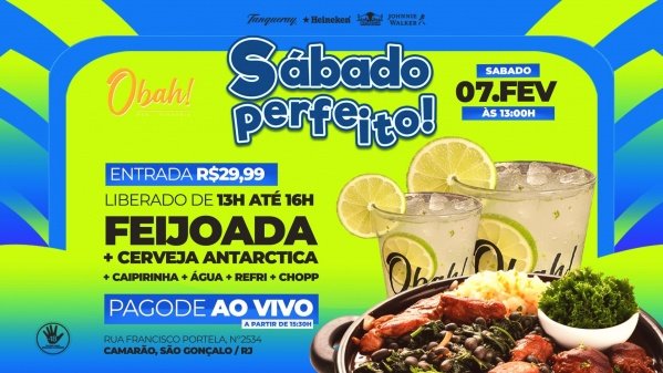 sábado perfeito 07/02 | feijoada | cerveja | pagode (foto do evento)
